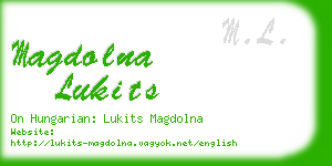 magdolna lukits business card